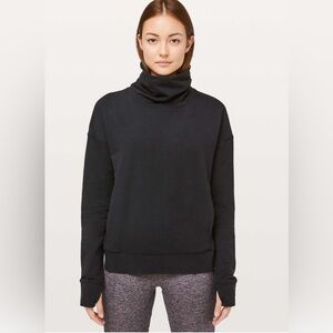 Lululemon Athletica Go Forward Cowl Neck Black Pullover Sweatshirt